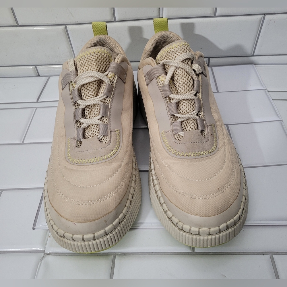 Cougar Style Sayah Ladies Platform Fashion Sneaker Beige Nylon Comfort ShoeSize